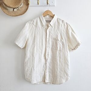 Everlane Cream Casual Button Down Shirt